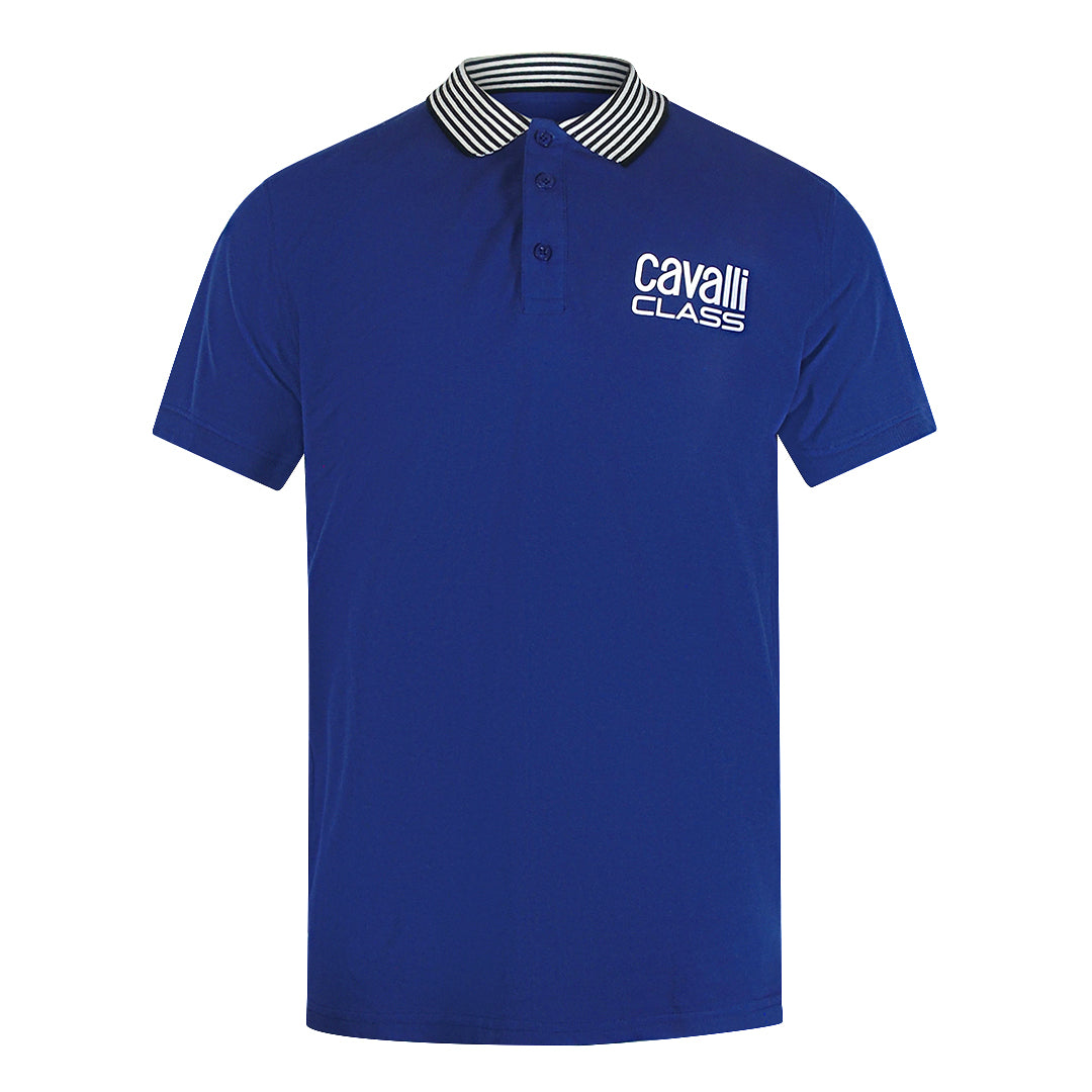 Cavalli Class Txt64E Kb002 04551 Iris Blue S S Polo Mens - Style Centre Wholesale