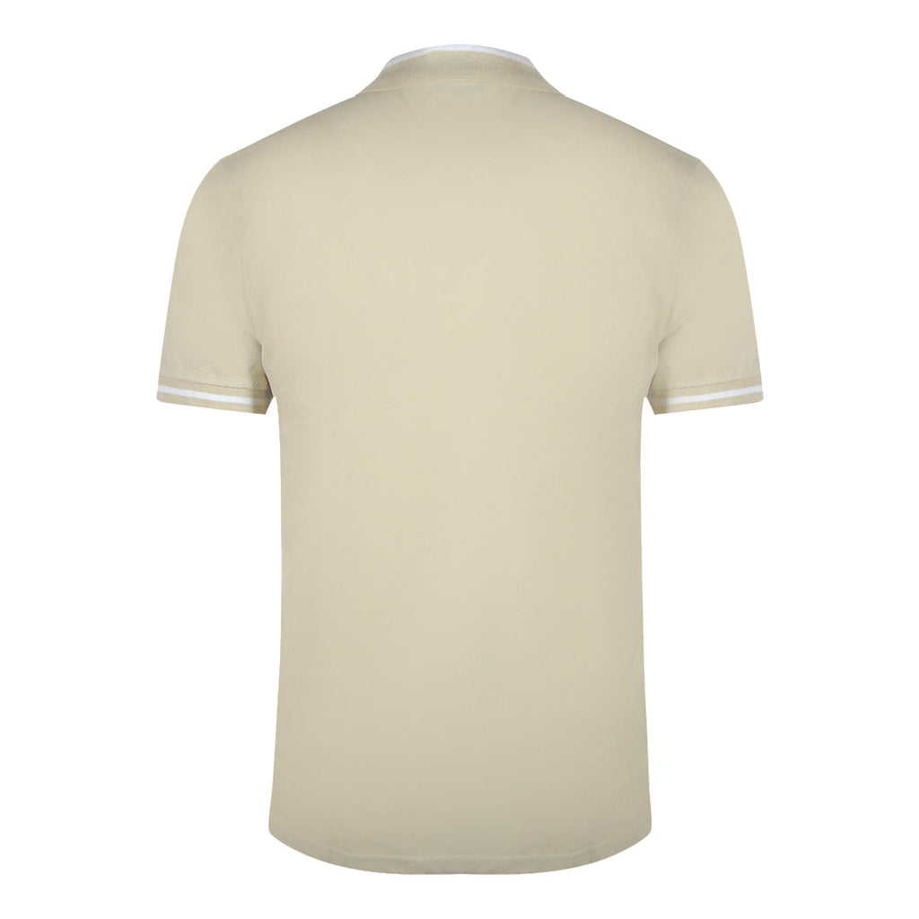 Cavalli Class Bold Stripe Beige Sand Polo Shirt TXT64R KB002 03528