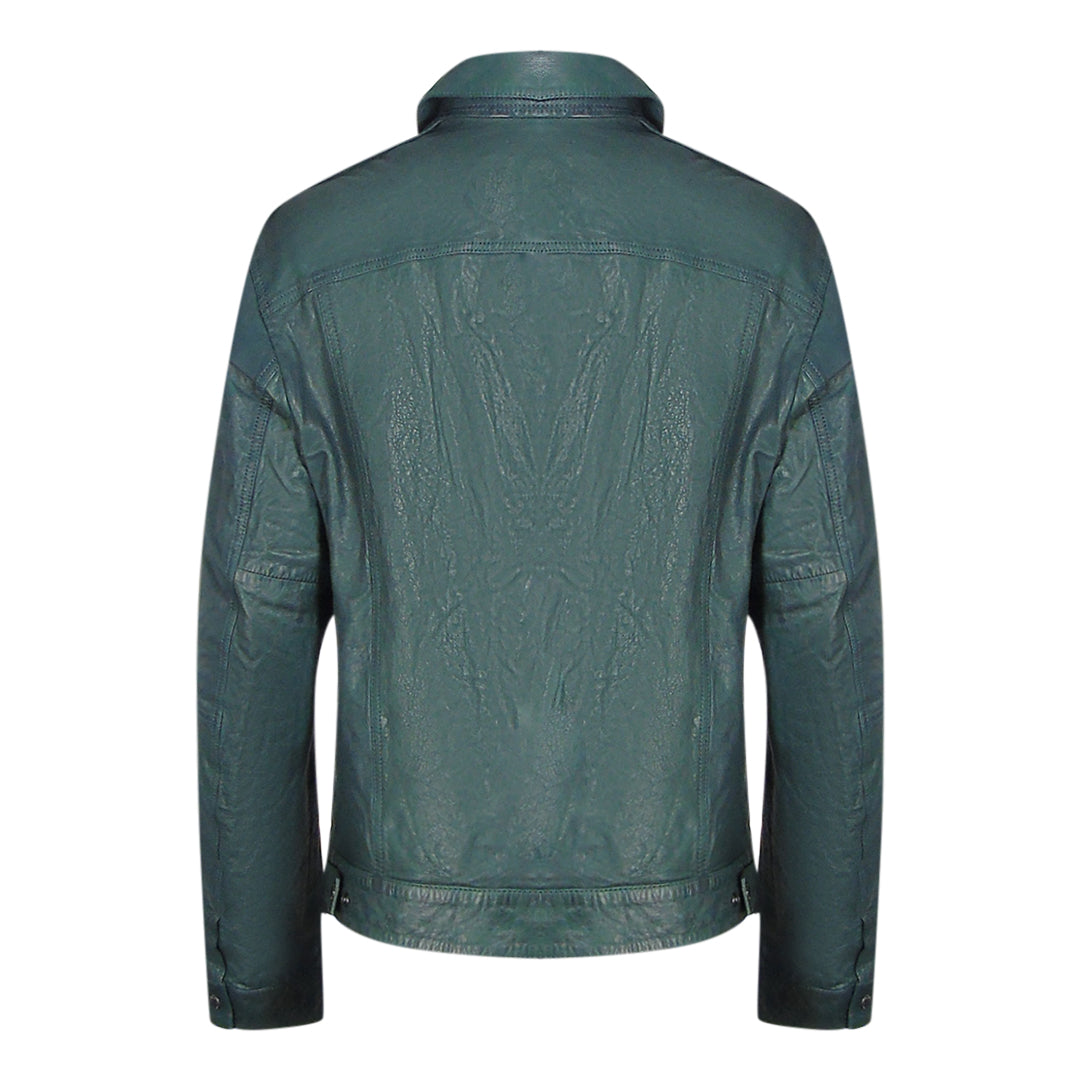 Parajumpers Todd Leather Jasper Green leather Jacket  L