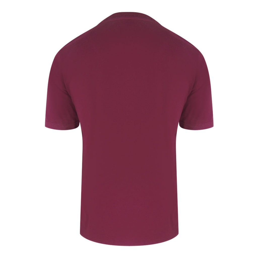 Aquascutum Active Check Pocket T Shirt Cordovan Ts004 26 Burgundy T Shirt Male - Style Centre Wholesale