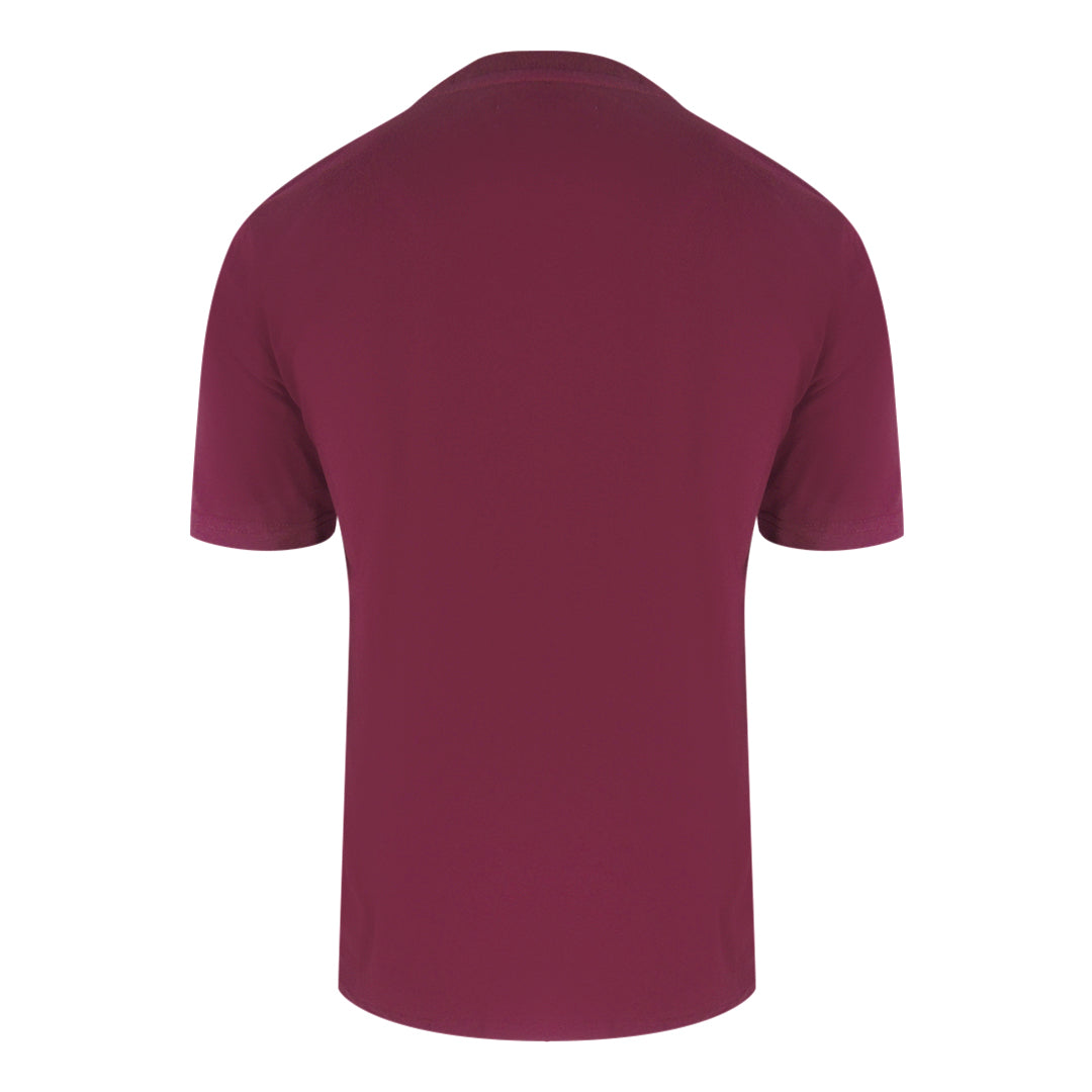 Aquascutum Active Check Pocket T Shirt Cordovan Ts004 26 Burgundy T Shirt Male - Style Centre Wholesale
