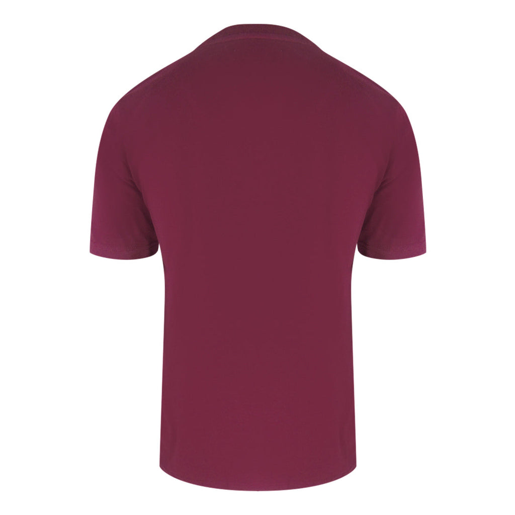 Aquascutum Active Piping Design Burgundy T-Shirt TS005 26