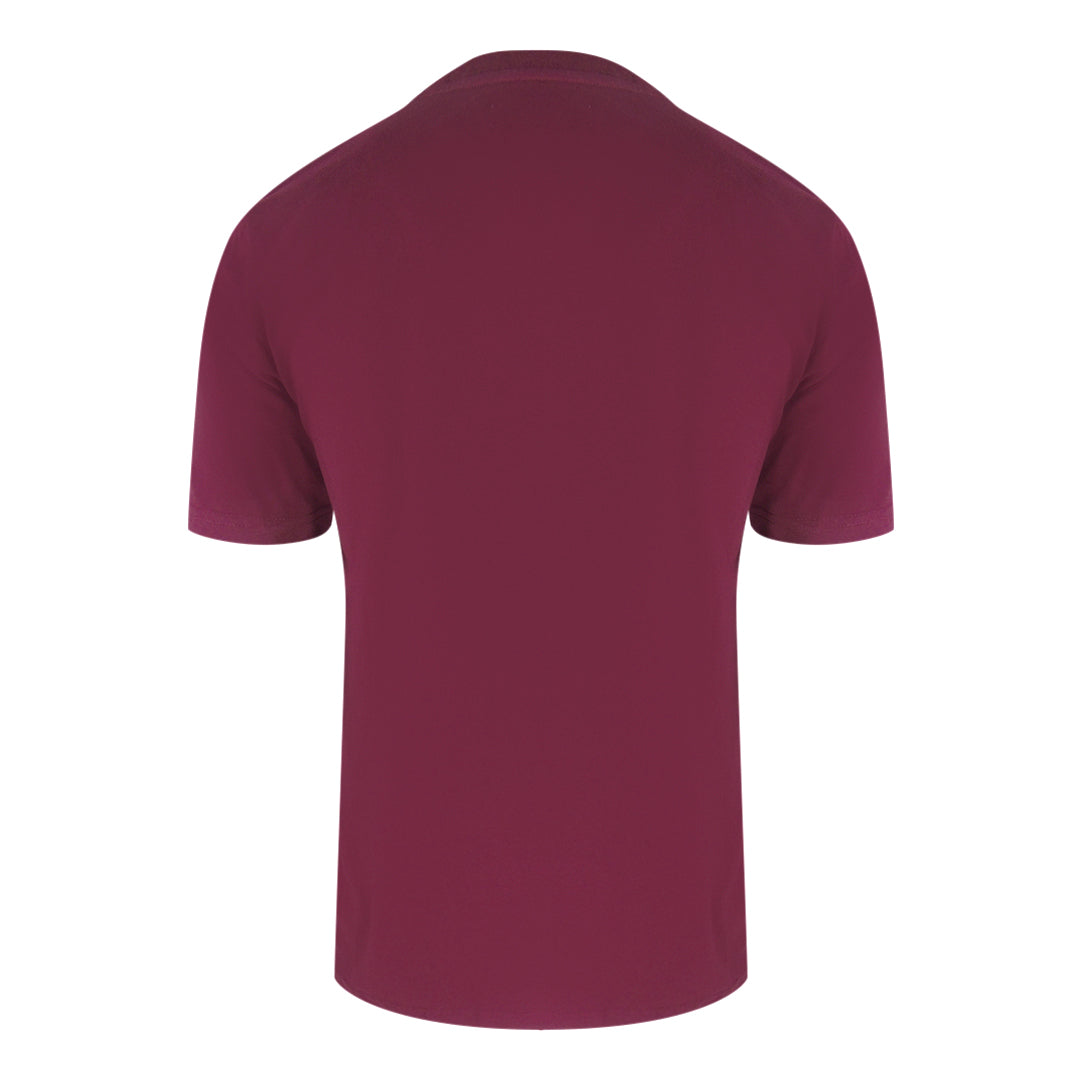 Aquascutum Active Piping Design Burgundy T-Shirt TS005 26