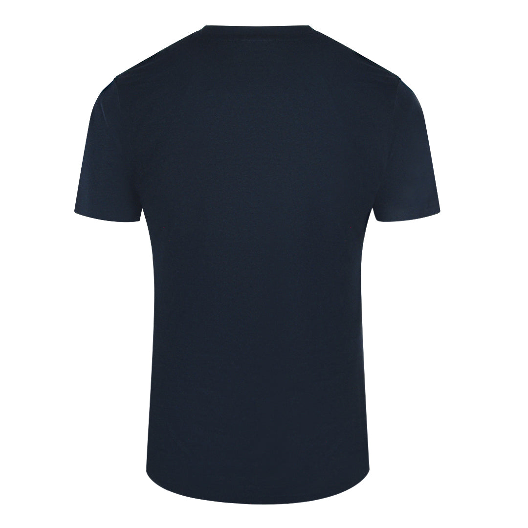 Cavalli Class Varsity Logo Navy Blue T-Shirt TXT61A JD060 04502