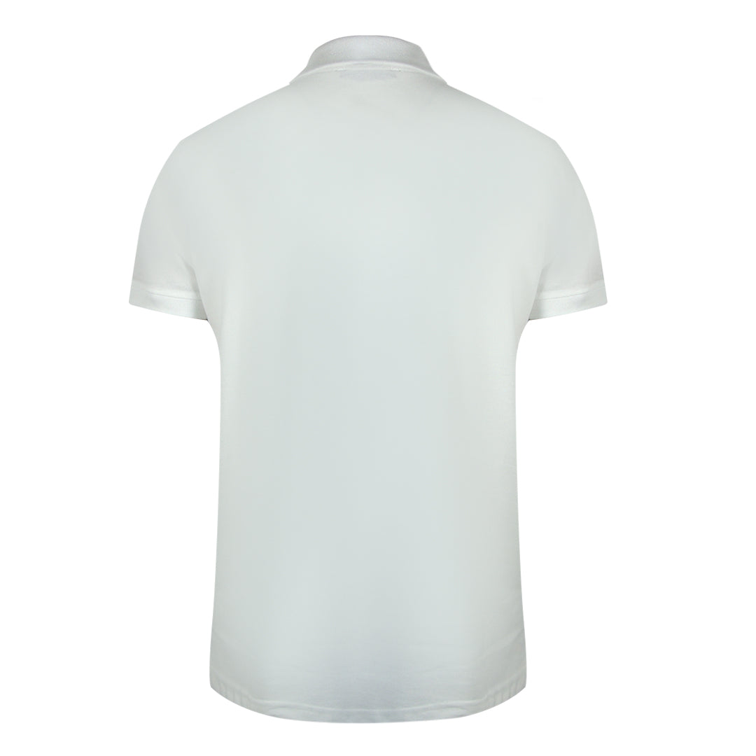 Cavalli Class Vibrant Floral Logo Off White Polo Shirt TXT64L JD060 00533