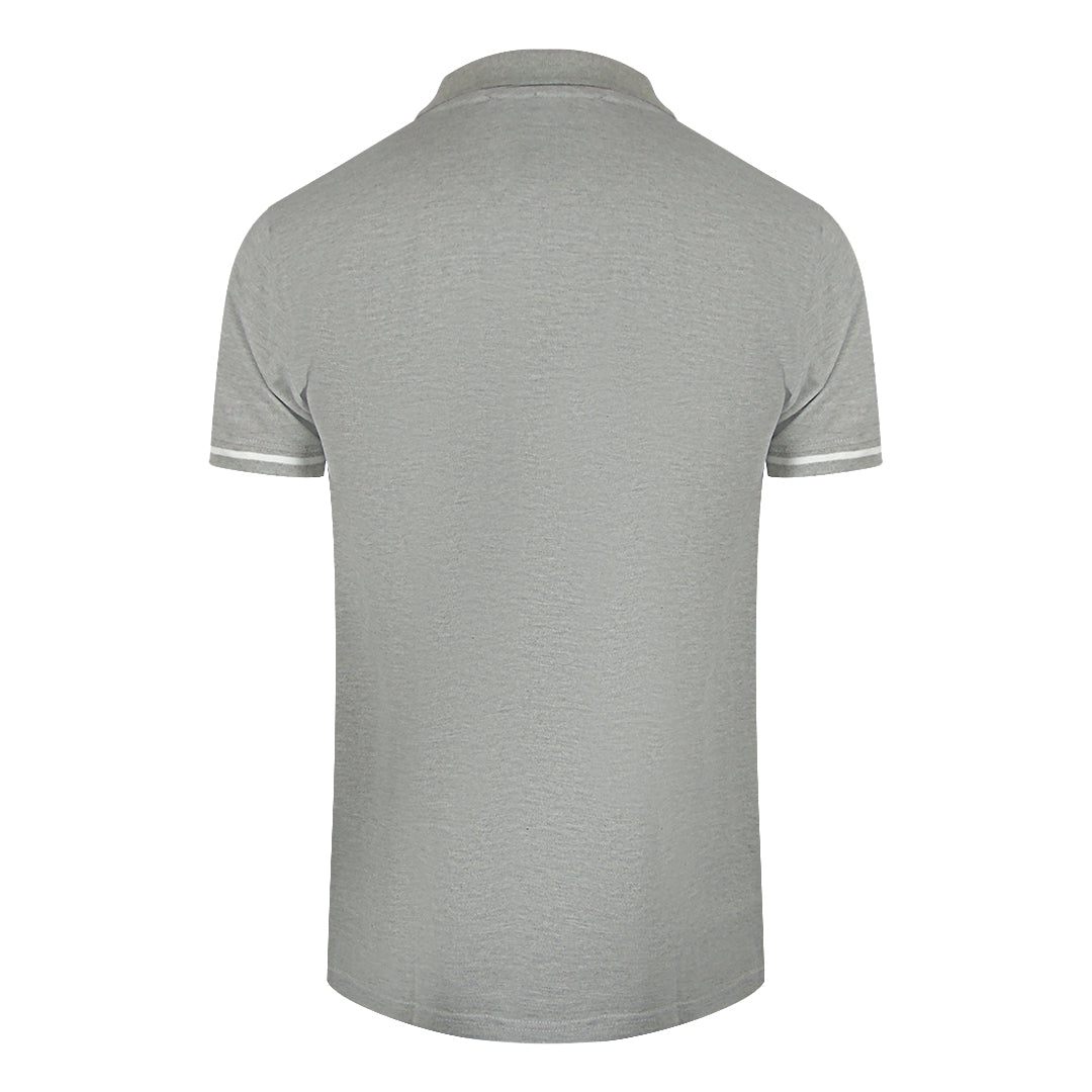 Cavalli Class Vibrant Floral Logo Grey Polo Shirt TXT64L JD060 05014