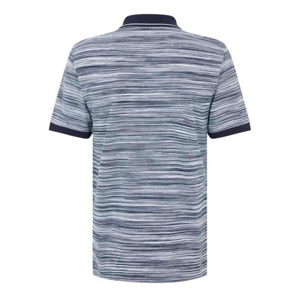 Missoni Short Sleeve Polo Blue And Purple Space Dyed S