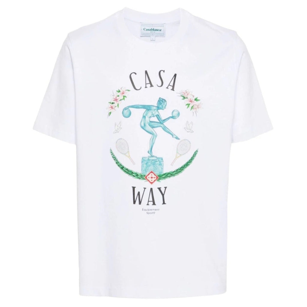 Casablanca Statue En Marbe Design White T-Shirt S