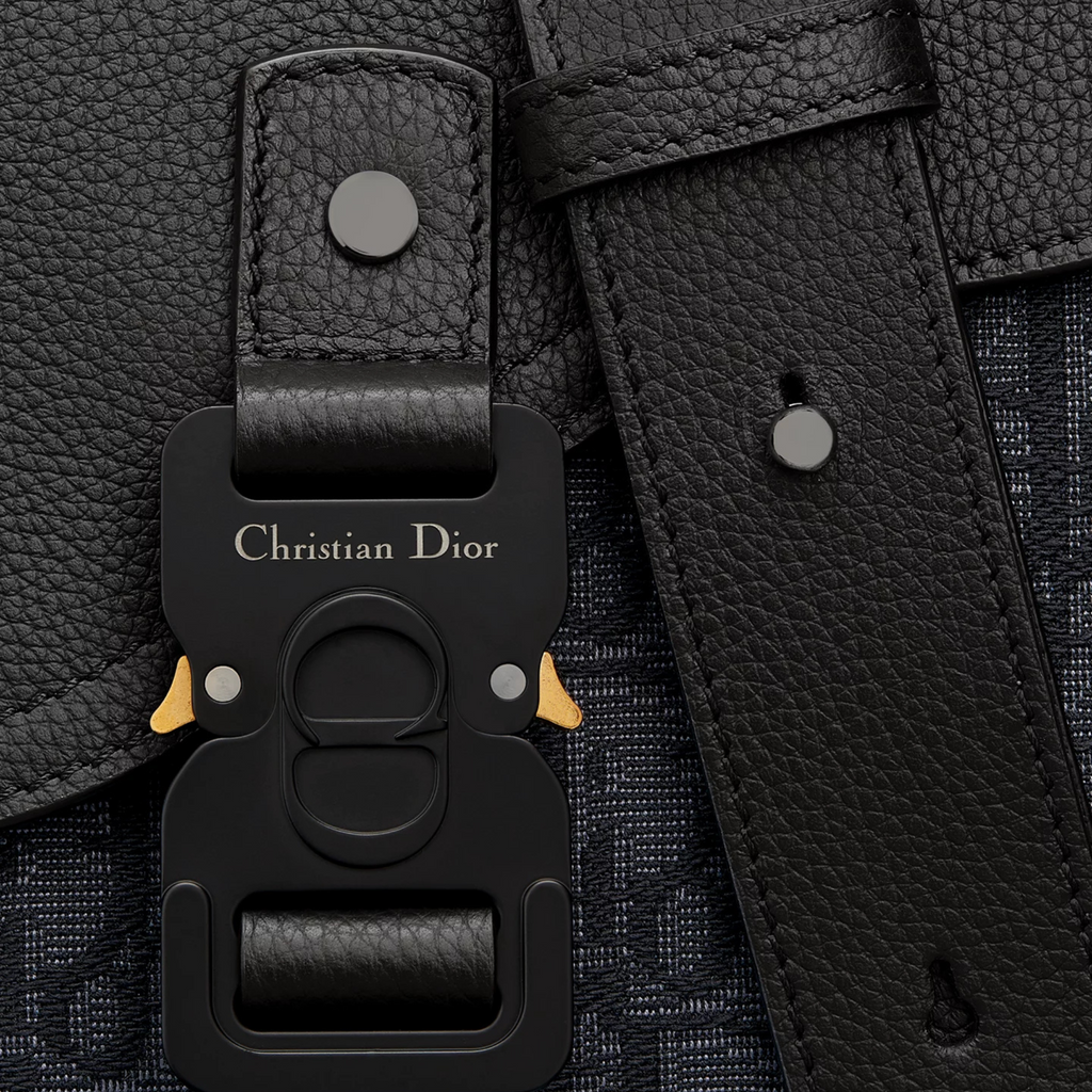 Dior Saddle Flap Messenger Bag Black