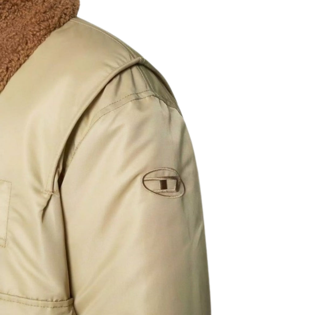 Diesel W-Carlo-NW Tidal Foam Cream Jacket  W-CARLO-NW GIACCA A070240KAUX 1AE