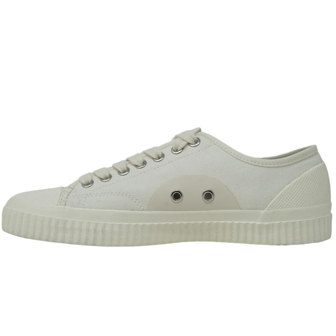 Fred Perry Hughes Low Canvas Light Ecru Trainers B8108 760