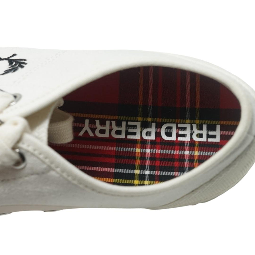 Fred Perry Hughes Low Canvas Light Ecru Trainers B8108 760