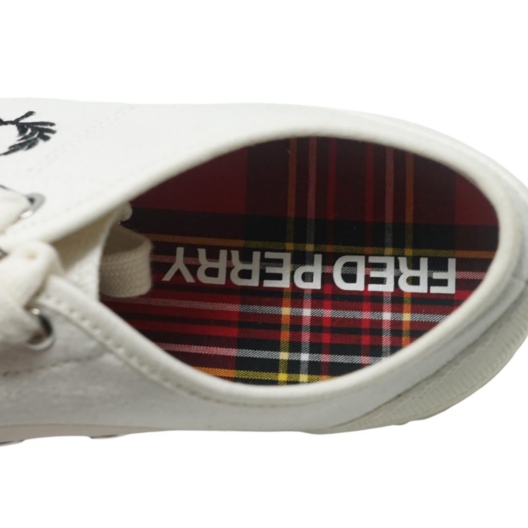 Fred Perry Hughes Low Canvas Light Ecru Trainers B8108 760