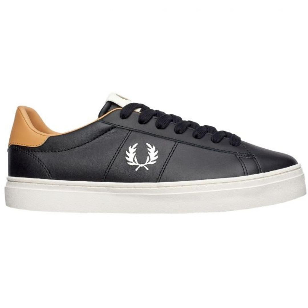 Fred Perry Spencer Vulc Leather B8350 102 Black Trainers B8350 102