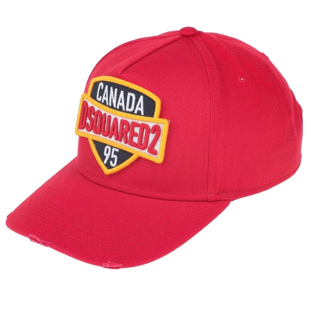 Dsquared2 Embroidered Canada 95 Shield Logo Red Cap BCM0382 05C00001 4065