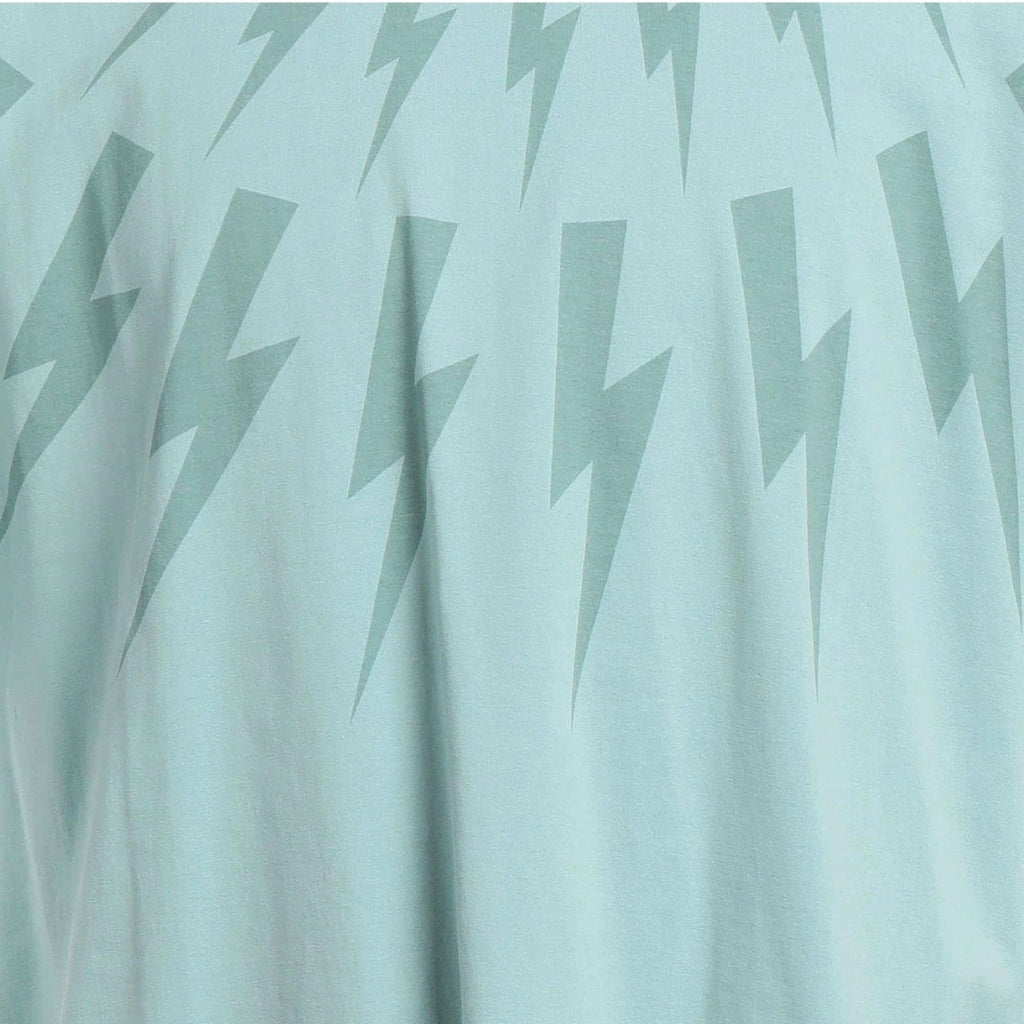 Neil Barrett Fair Isle Thunderbolt Oversize Blue T Shirt Bjt008S R518S 3201