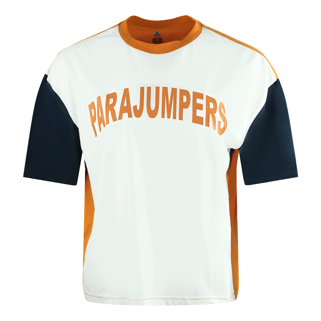 Parajumpers Block Tee Logo White Box T Shirt Block Tee 571744