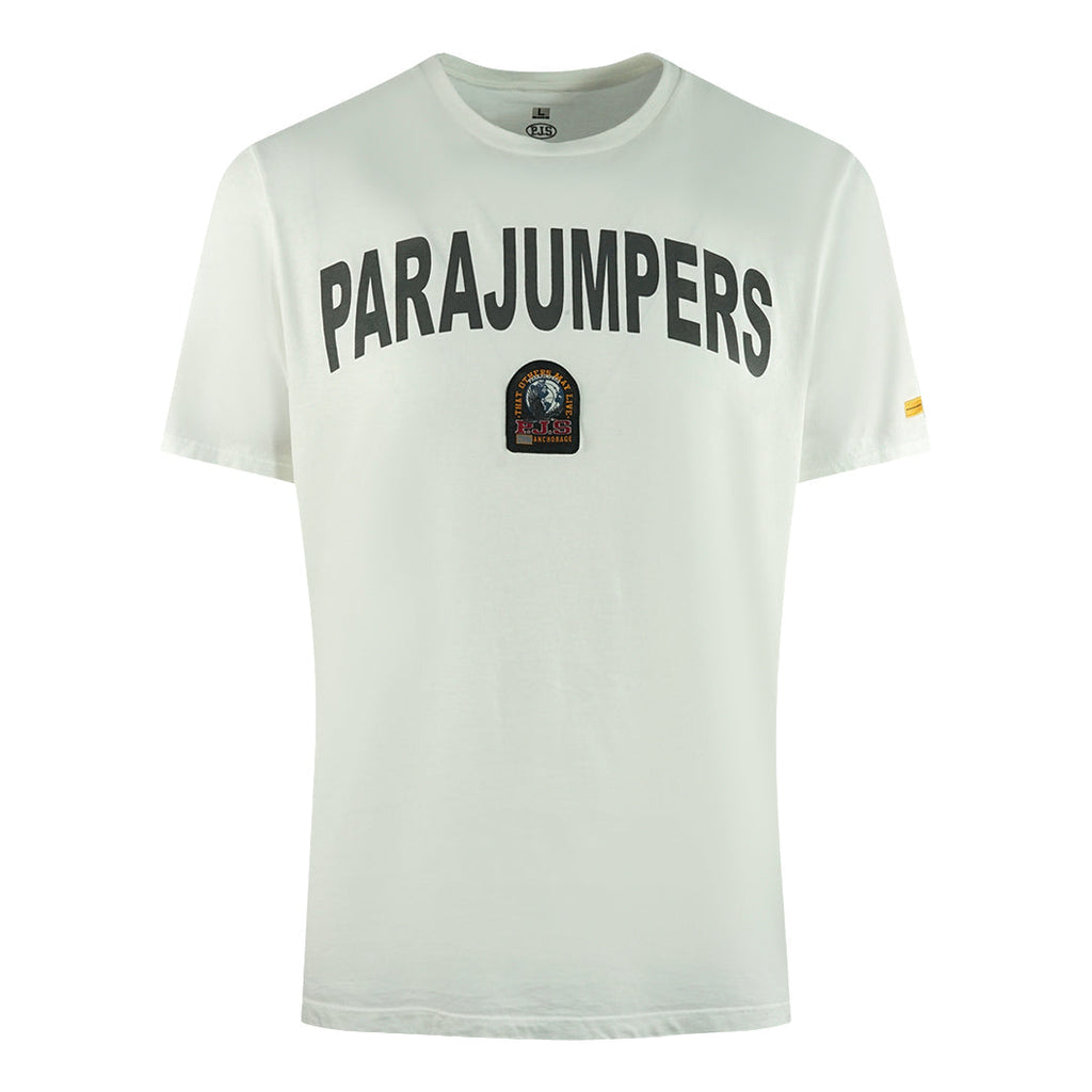 Parajumpers Buster Brand Logo White T Shirt