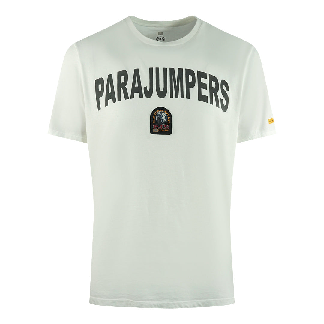 Parajumpers Buster Brand Logo White T Shirt