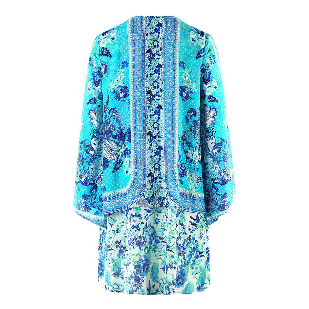 Inoa Catalina Azuro 12002 Blue Silk Layered Dress Catalina Azuro 12002 Layered Dress