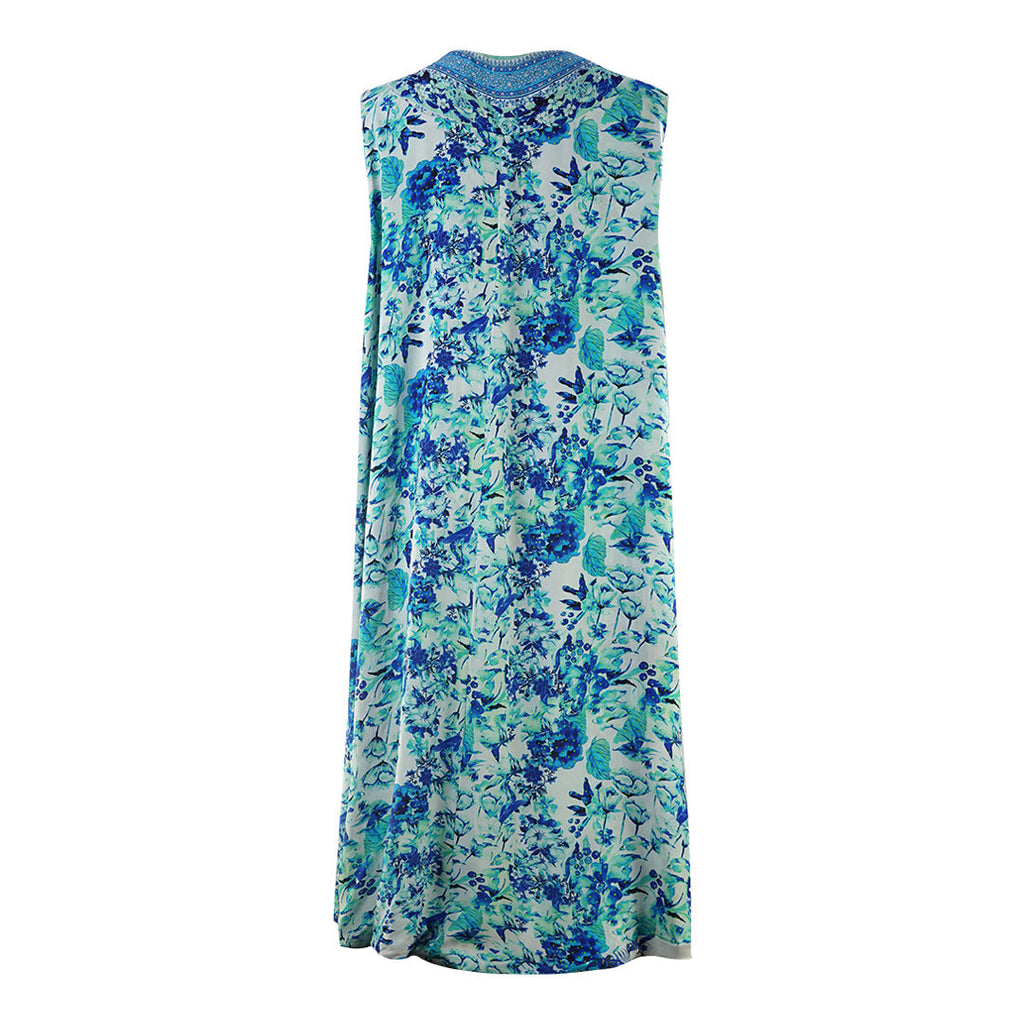 Inoa Catalina Azuro Blue Reversible Long Kimono