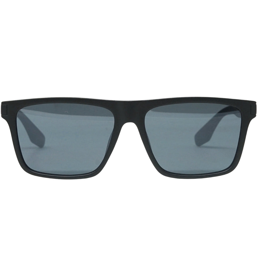 Calvin Klein Gunmetal Mirror Lens Matte Black Sunglasses