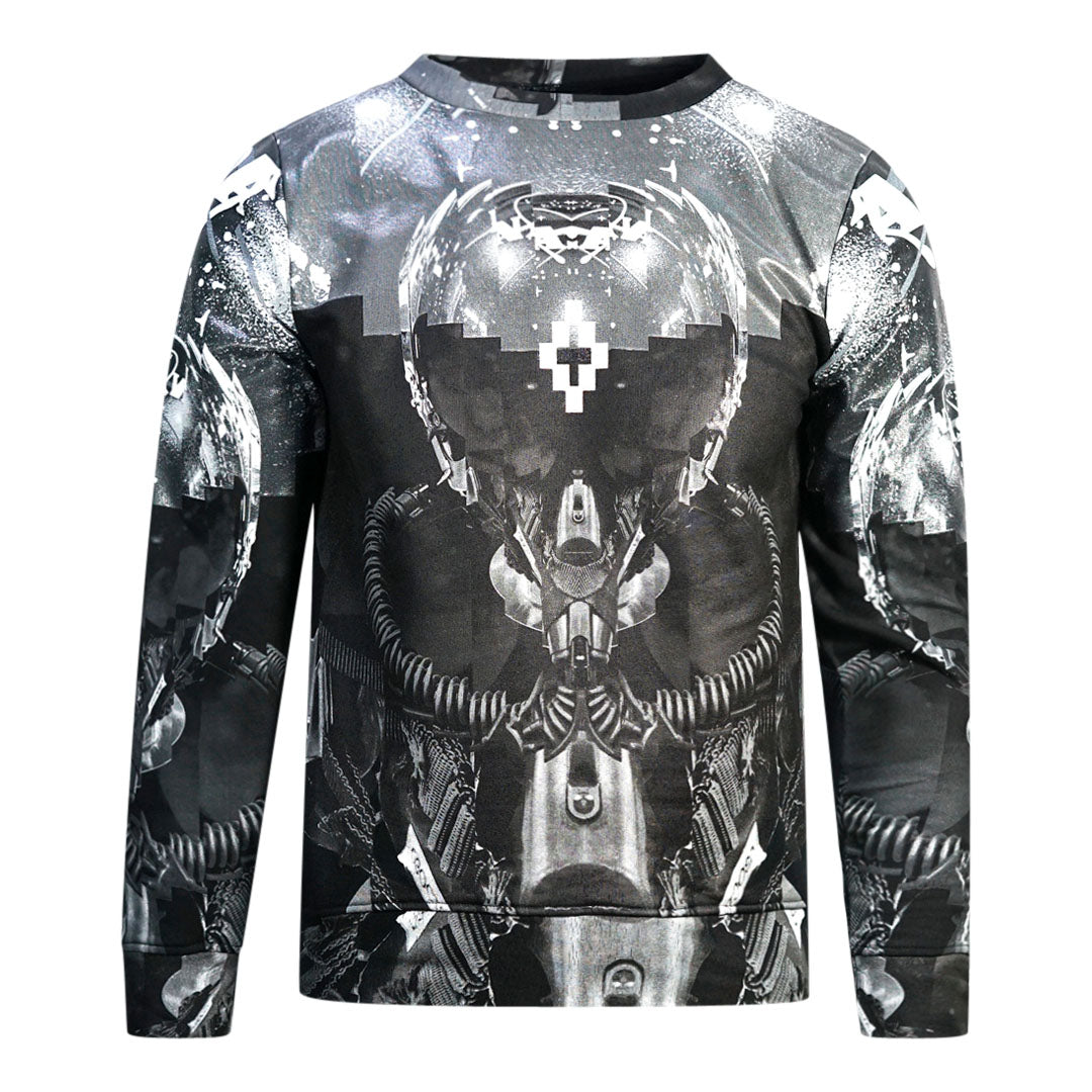 Marcelo Burlon Graphic Motif Black Jumper CMBA005F15002051 1001