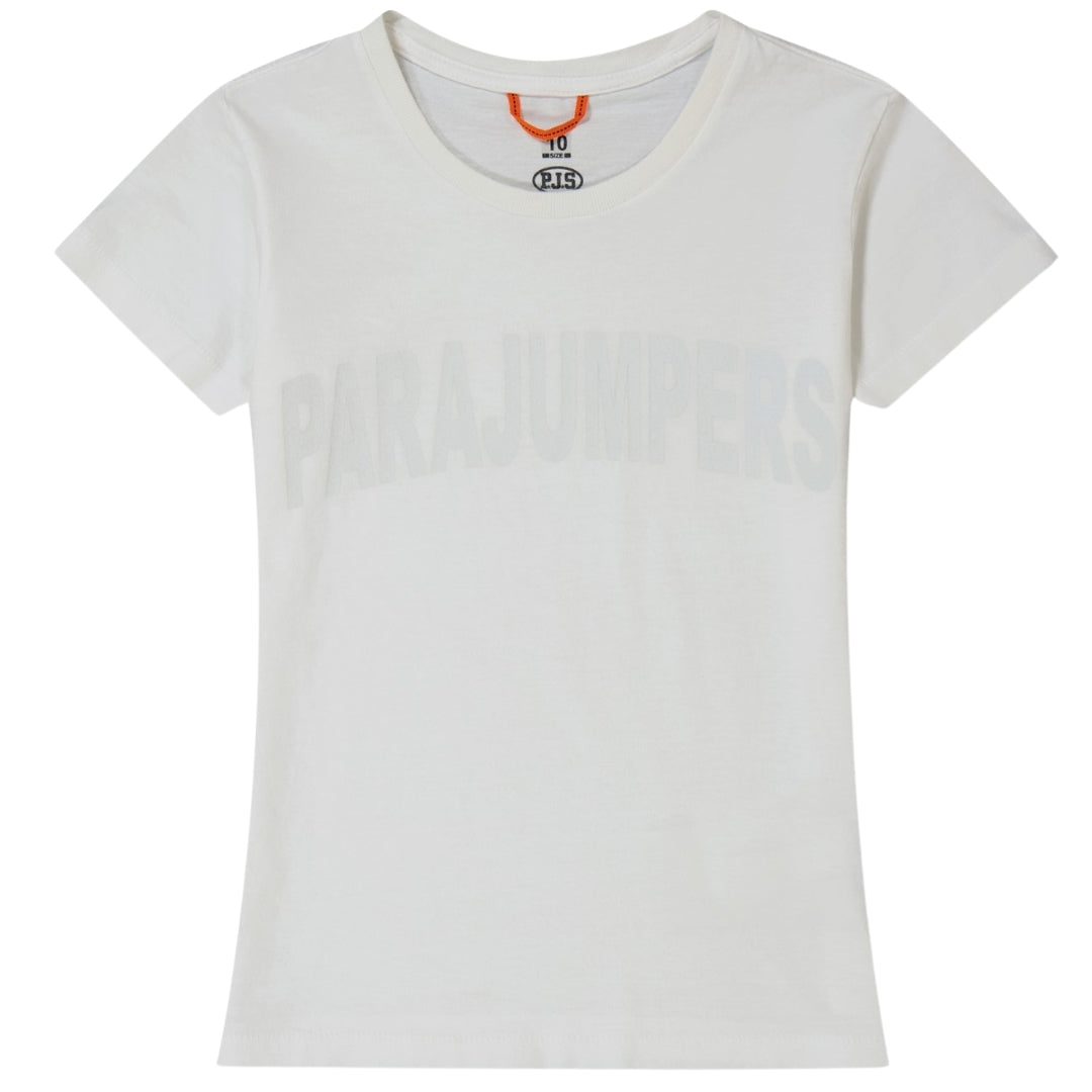 Parajumpers Cristie Brand Logo Off White T Shirt