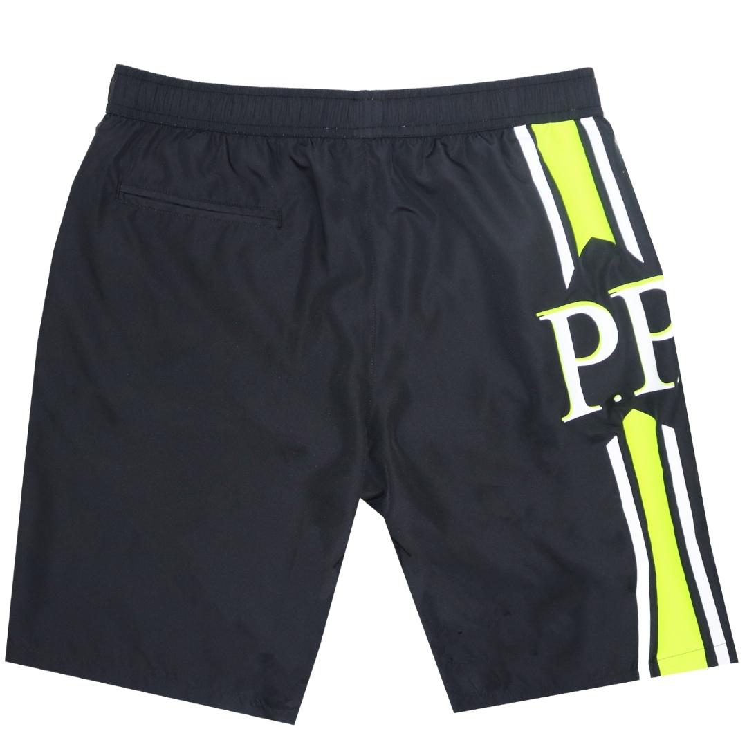 Philipp Plein Pp Skull Logo Black Swim Shorts