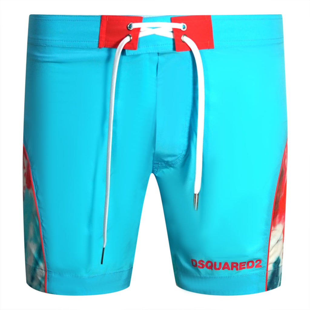 Dsquared2 Tie Dye Design Blue Swim Shorts D7B724980748
