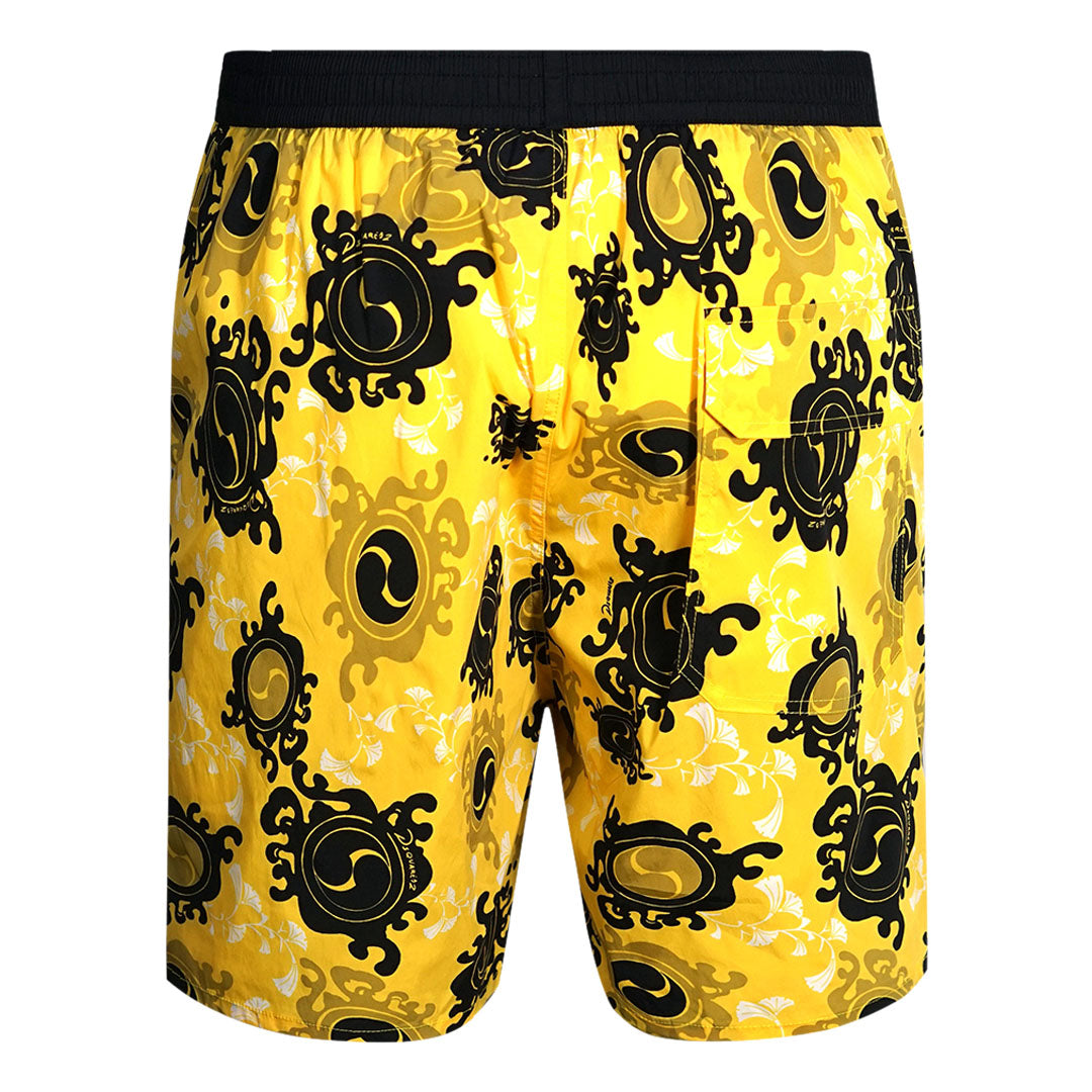 Dsquared2 Floral All Over Design Yellow Swim Shorts D7BMA5000 73148