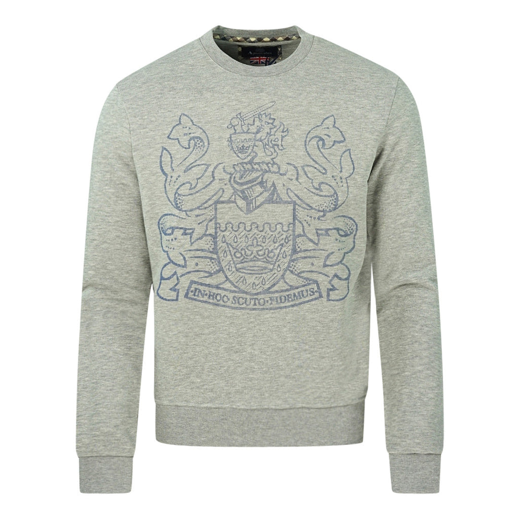 Aquascutum Pixel Aldis Logo Grey Sweatshirt