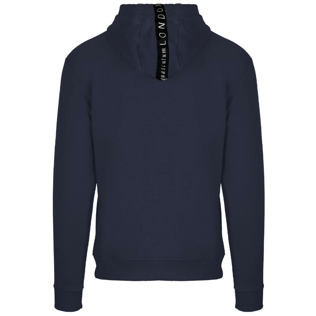 Aquascutum Bold London 1851 Logo Navy Blue Hoodie