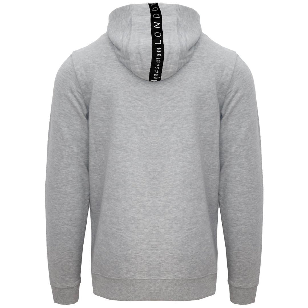 Aquascutum Bold London 1851 Logo Grey Hoodie