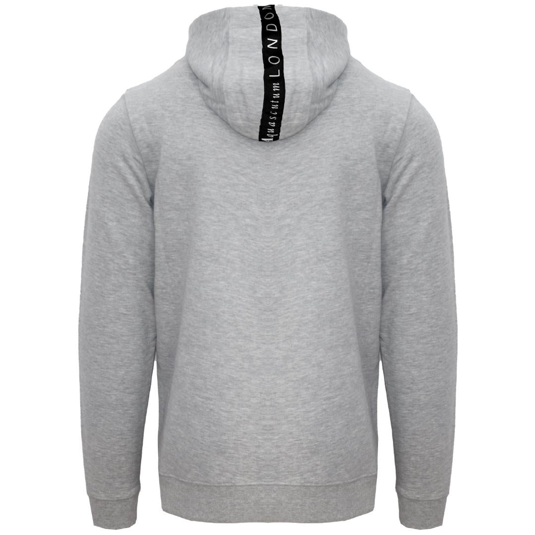Aquascutum Bold London 1851 Logo Grey Hoodie