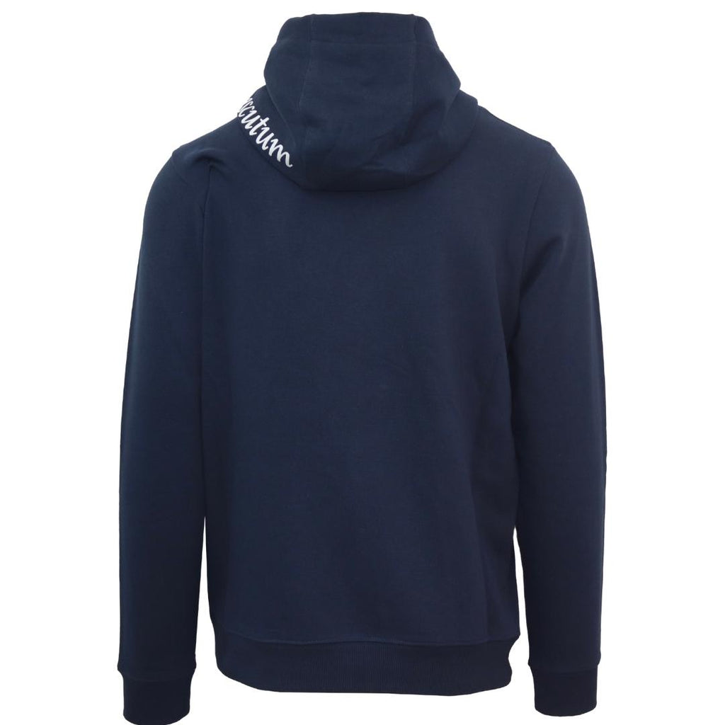 Aquascutum Branded Hood Navy Blue Hoodie