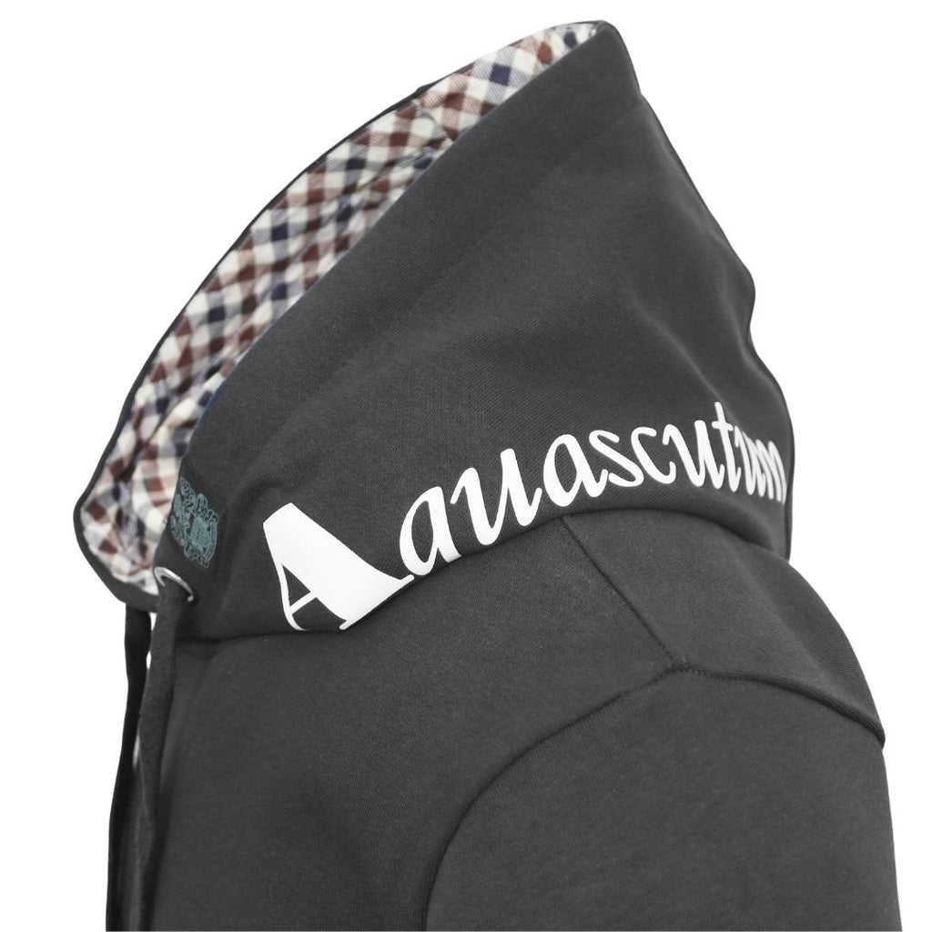 Aquascutum Branded Hood Black Hoodie