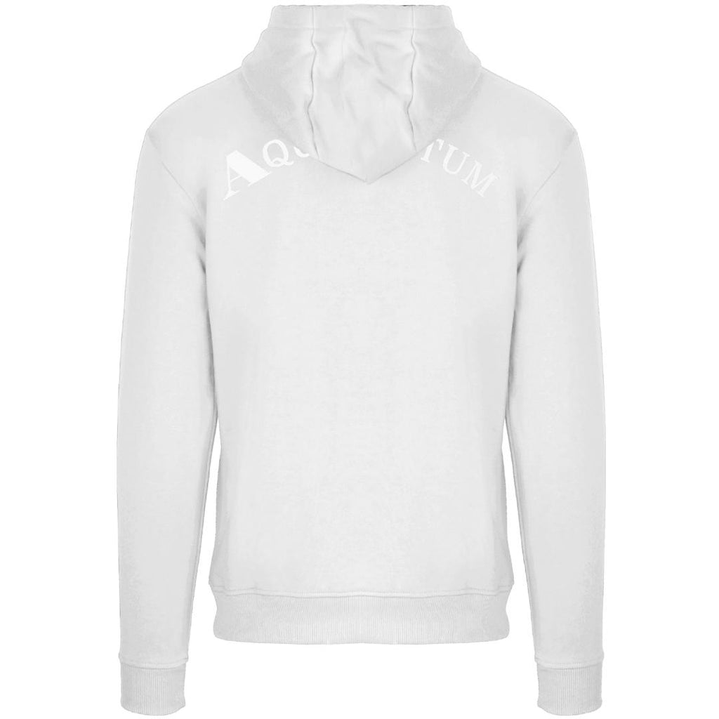 Aquascutum Aq 1851 Patch Logo White Hoodie