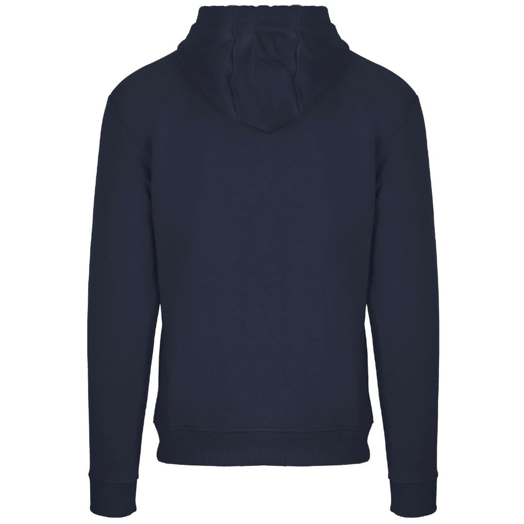 Aquascutum Branded Taped Pocket Navy Blue Zip Up Hoodie