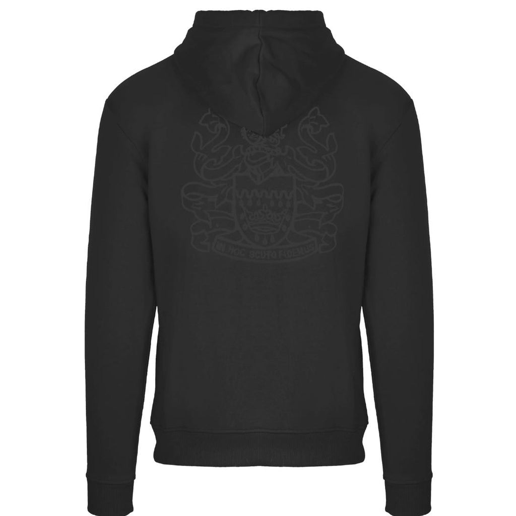 Aquascutum Box Gothic Logo Black Zip Up Hoodie