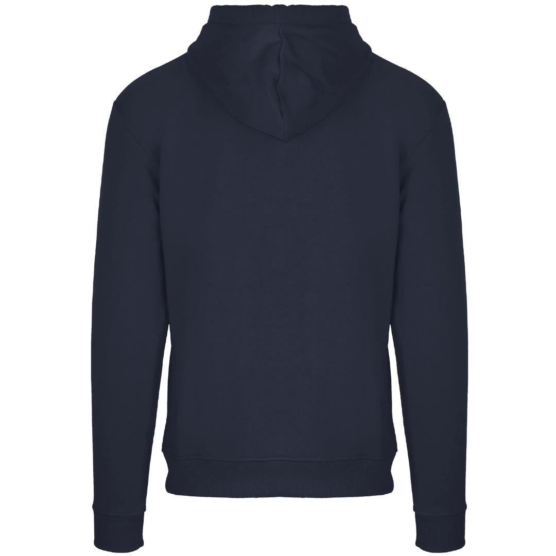 Aquascutum London Embossed Signature Logo Navy Blue Zip Up Hoodie