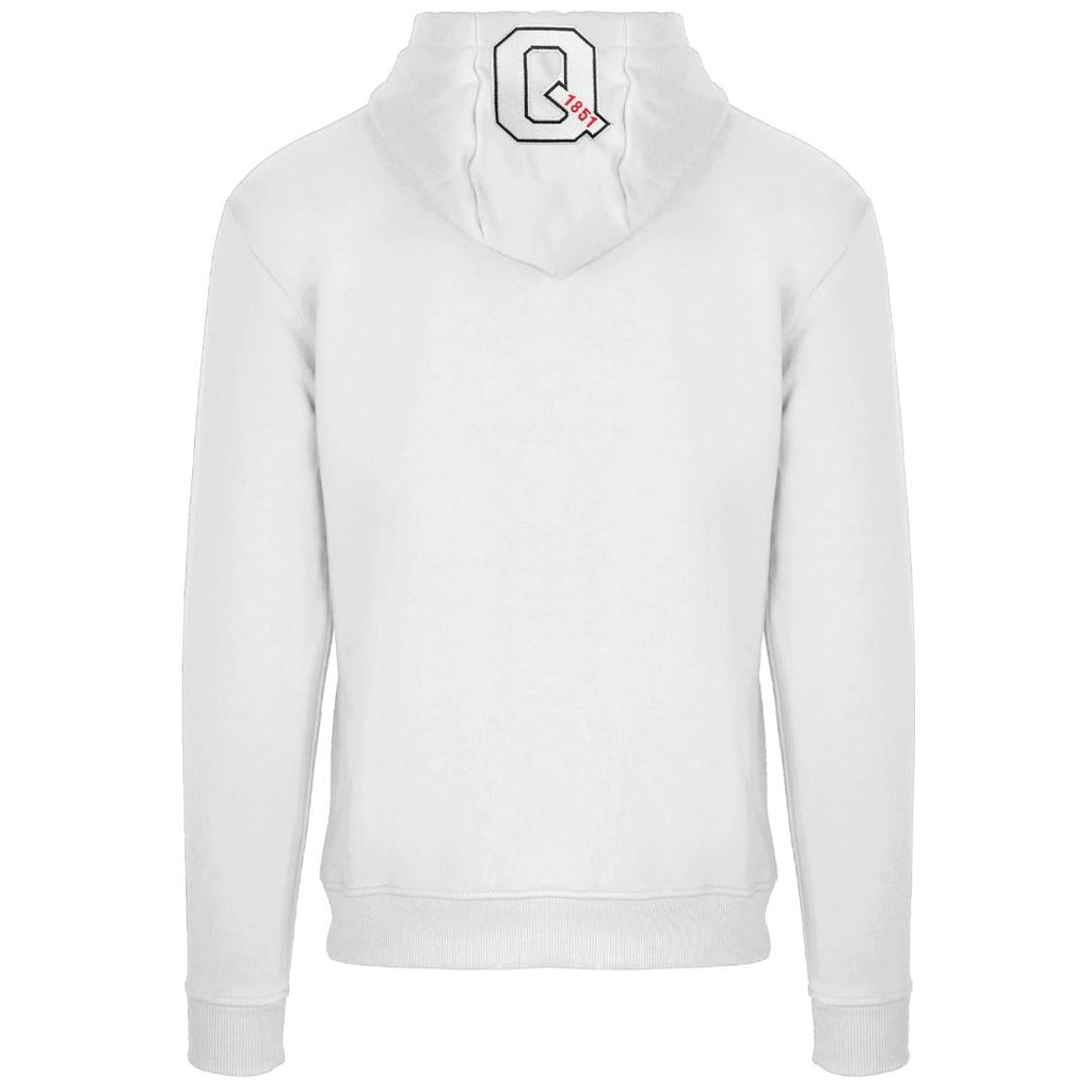 Aquascutum Classic Large A Logo White Zip Up Hoodie