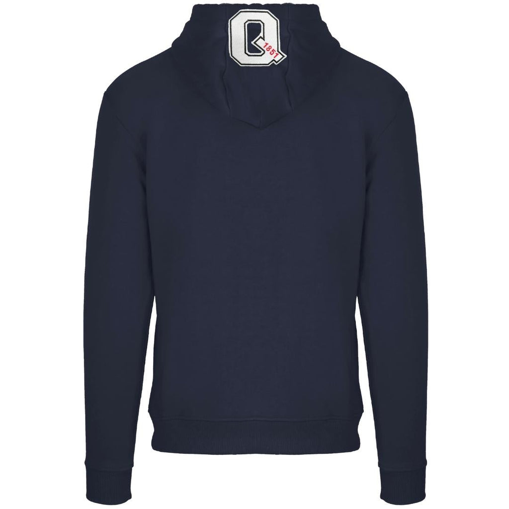 Aquascutum Classic Large A Logo Navy Blue Zip Up Hoodie