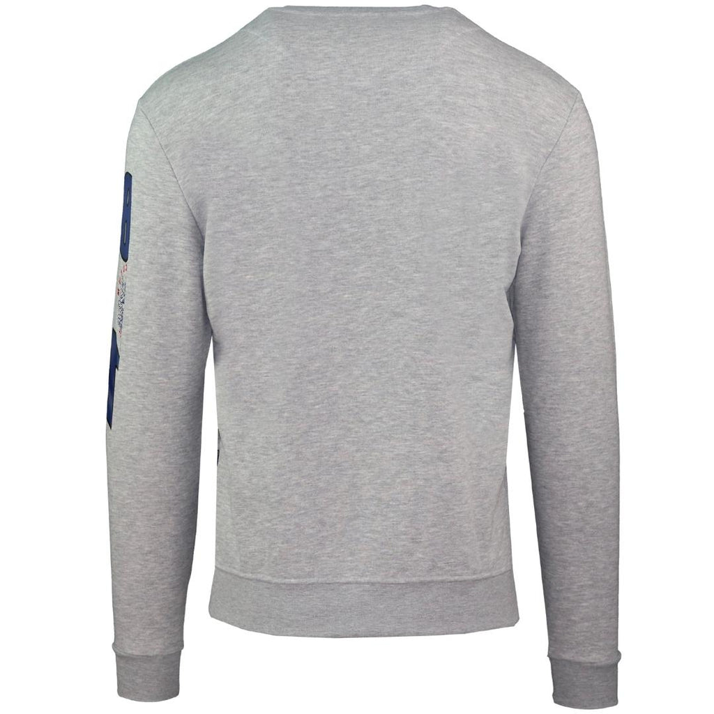 Aquascutum Embossed Circle Small Logo Grey Sweatshirt Fg0423 94 - Style Centre Wholesale