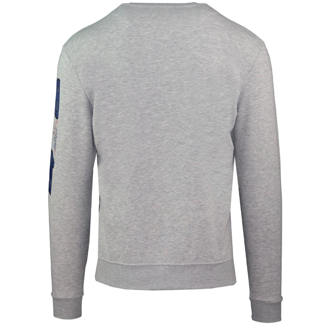 Aquascutum Embossed Circle Small Logo Grey Sweatshirt Fg0423 94 - Style Centre Wholesale