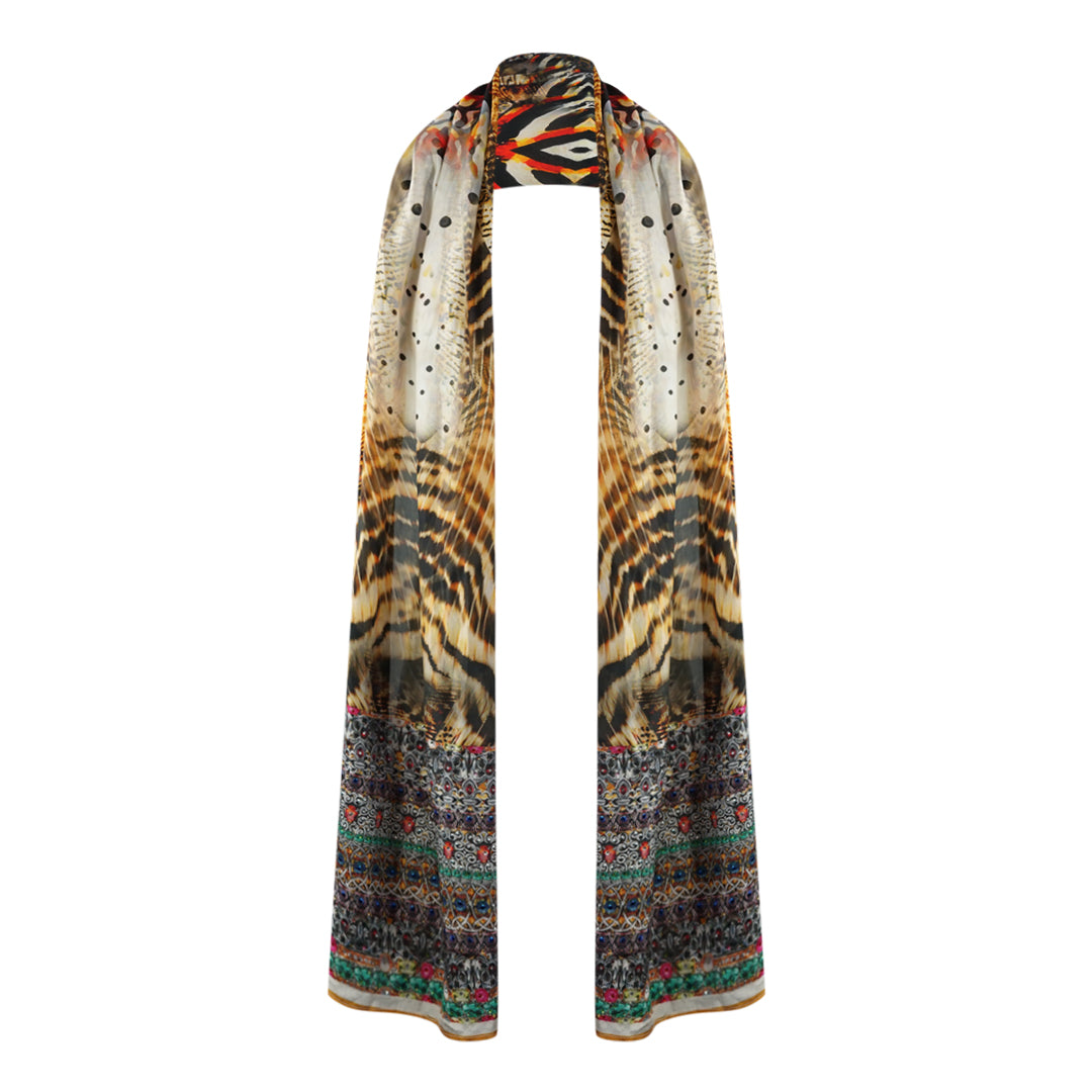 Inoa Golden Eagle 120214 Brown Long Rectangular Scarf