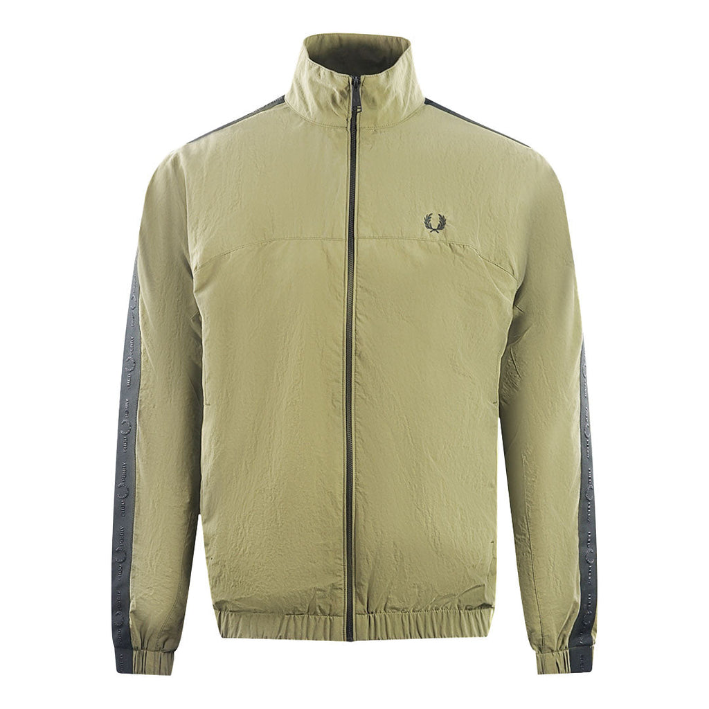 Fred Perry Tonal Taped Military Green Track Jacket J3552 B57