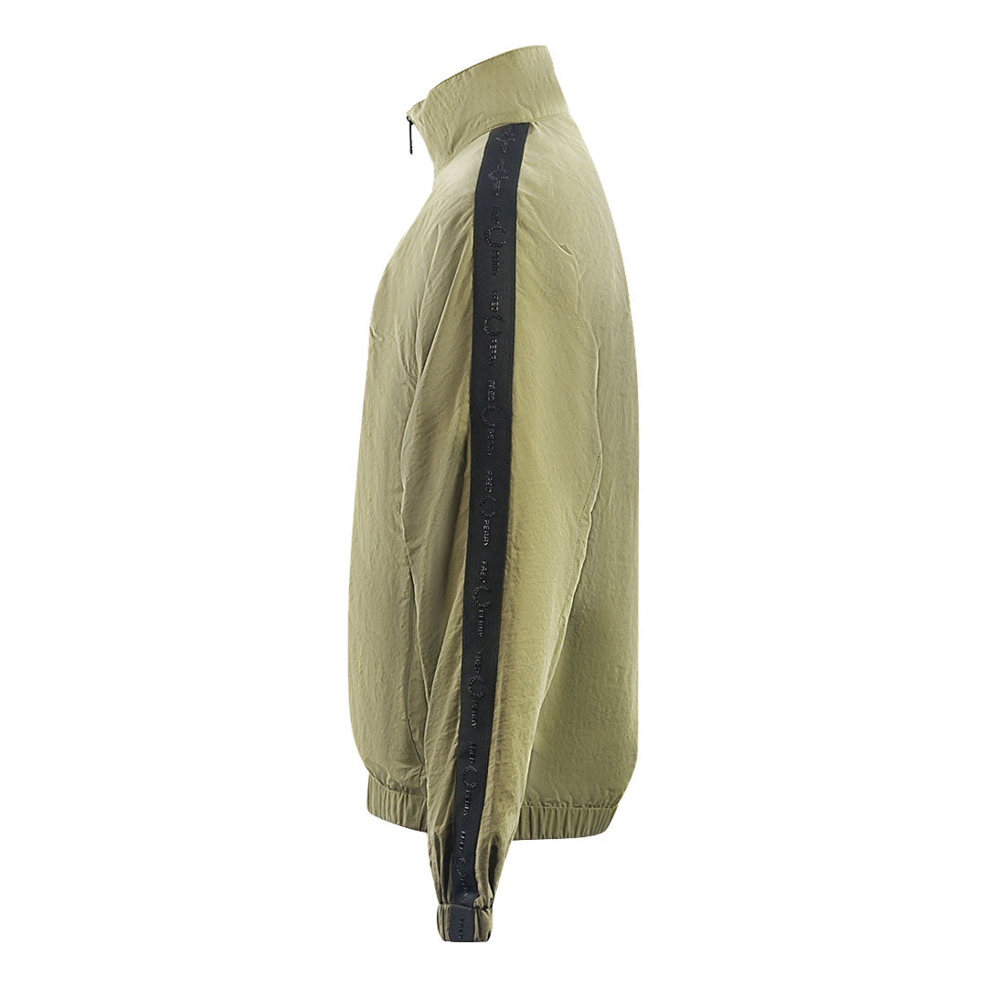 Fred Perry Tonal Taped Military Green Track Jacket J3552 B57