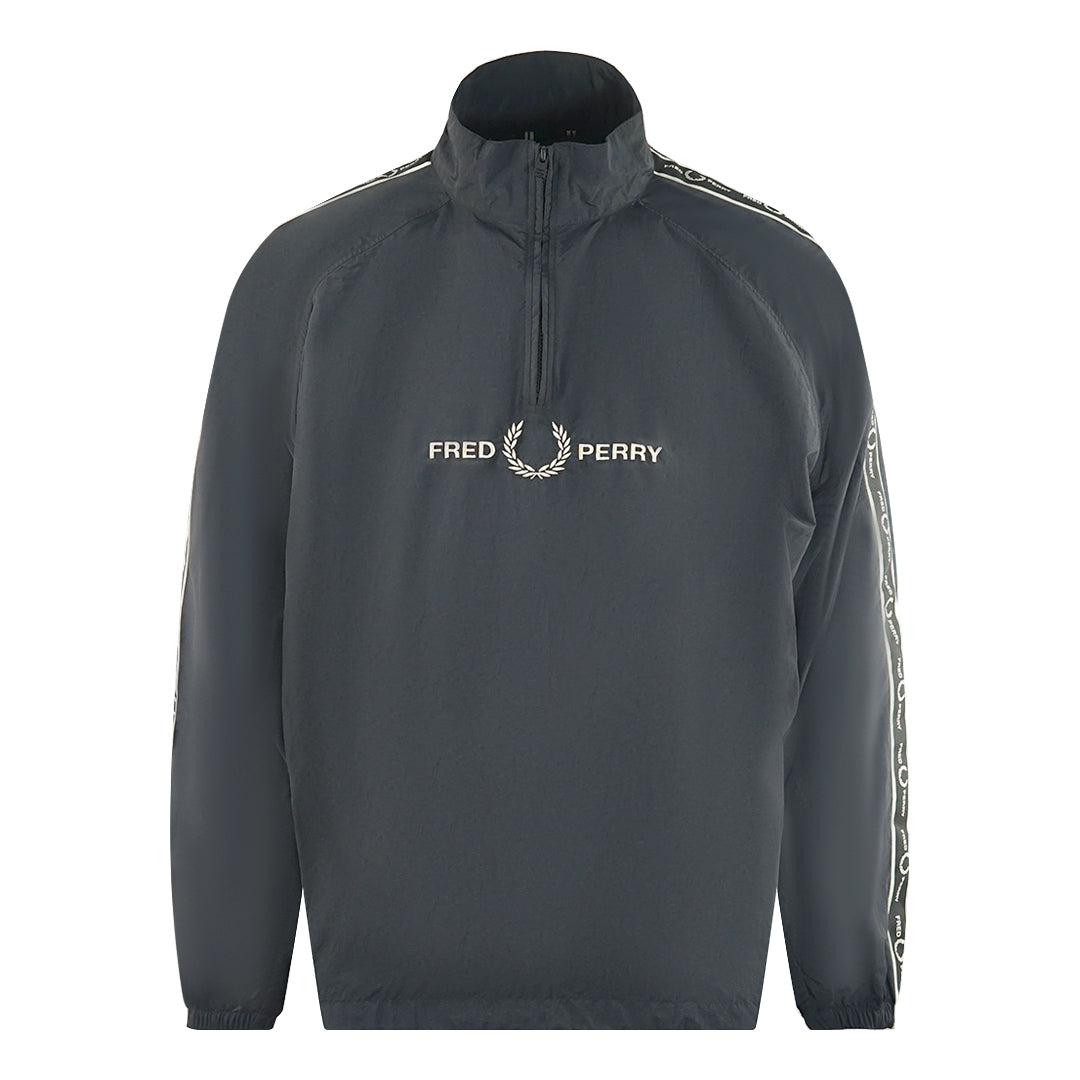 Fred Perry Taped Sleeve Black Shell Jacket J4561 102