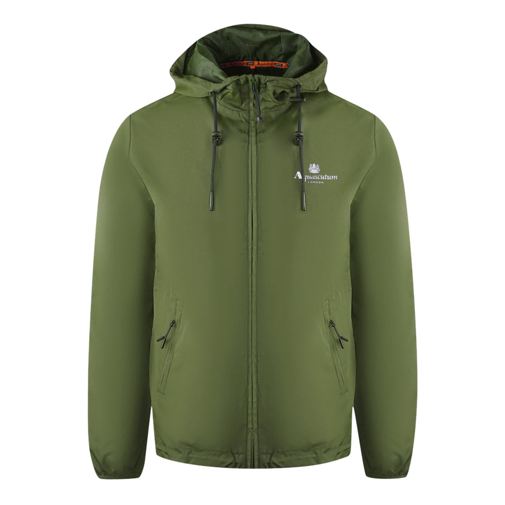 Aquascutum London Logo Army Green Active Windbreaker Jacket